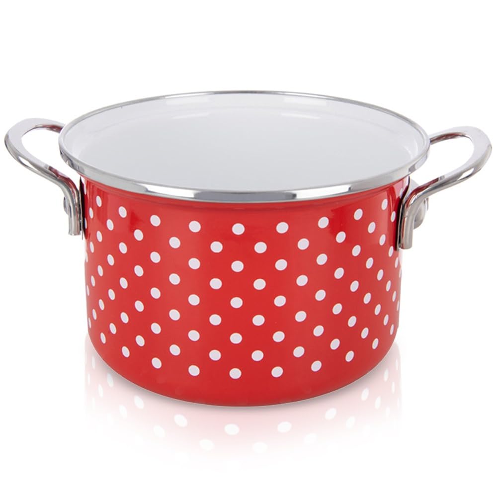 orion group Emaille Kochtopf 2 l Ø 18 cm – Praktischer Kochtopf mit ergonomischen Griffen – Für alle