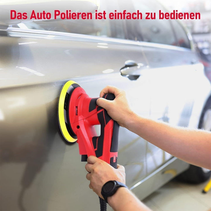 Bürstenloser Exzenterschleifer 150mm 350W AC-Motor, PioneerWorks 5mm Schleifhub, 4000-10000 U/min, i