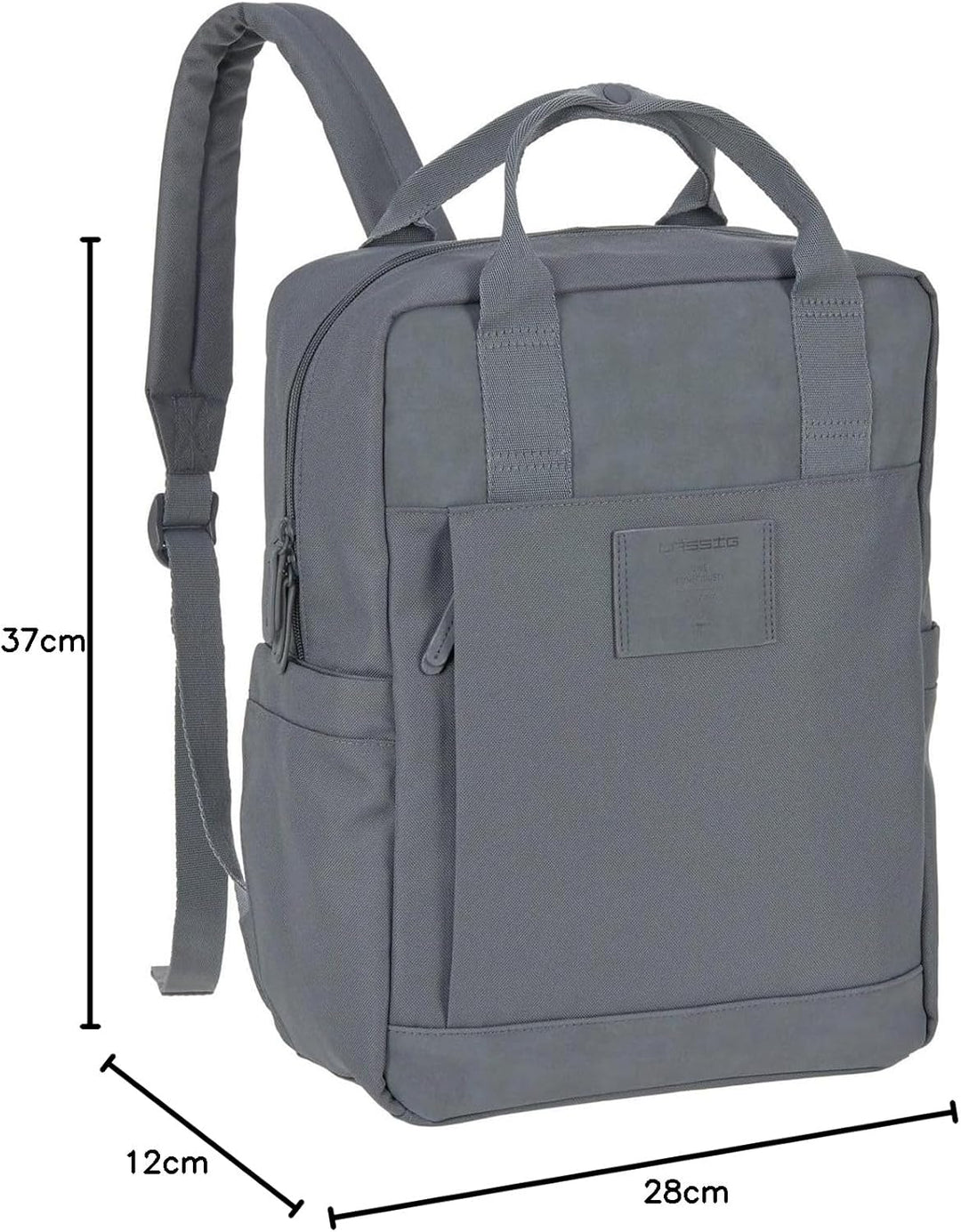 LÄSSIG Baby Wickelrucksack Wickeltasche Rucksack mit Wickelunterlage, Kinderwagenbefestigung, Flasch