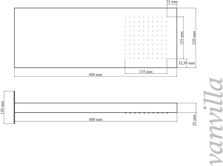 vanvilla Duschsystem mit Unterputz Duscharmatur von Grohe SmartControl Supersteel 2-Wege und vanvill