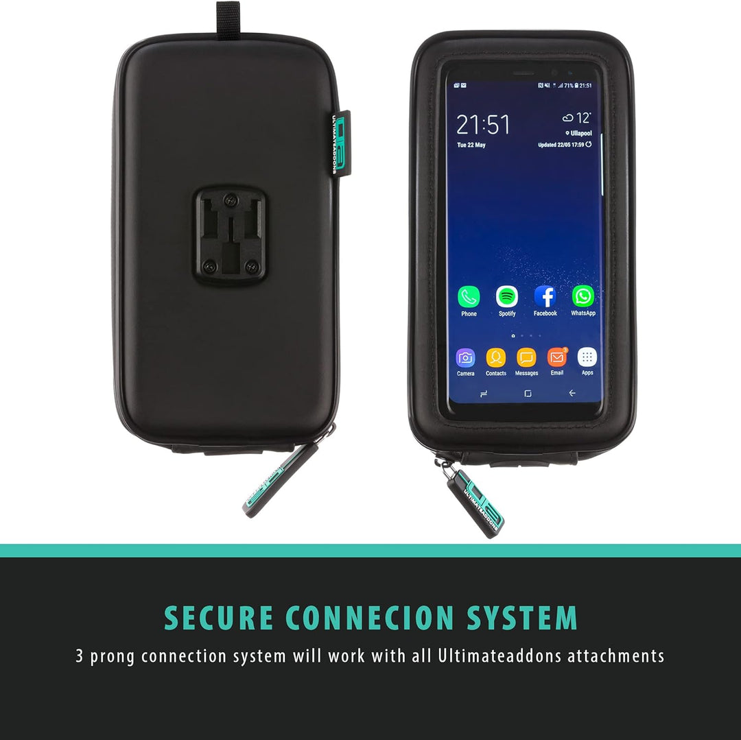 Ultimateaddons Universelle weiche, Wasserabweisende Halterung für Handys bis zu 16 cm (6,3 Zoll).