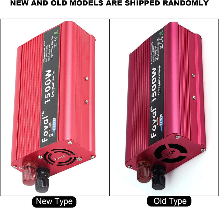 Auto Wechselrichter, 1500W DC 12V zu AC 110V Auto-Wechselrichter Konverter USB-Ladegerät Adapter mit