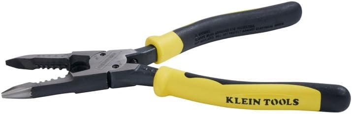 Klein Tools J206-8C Mehrzweck-Zange, gefedert, geschmiedeter Stahl mit 2 Materialien, Journeyman-Gri