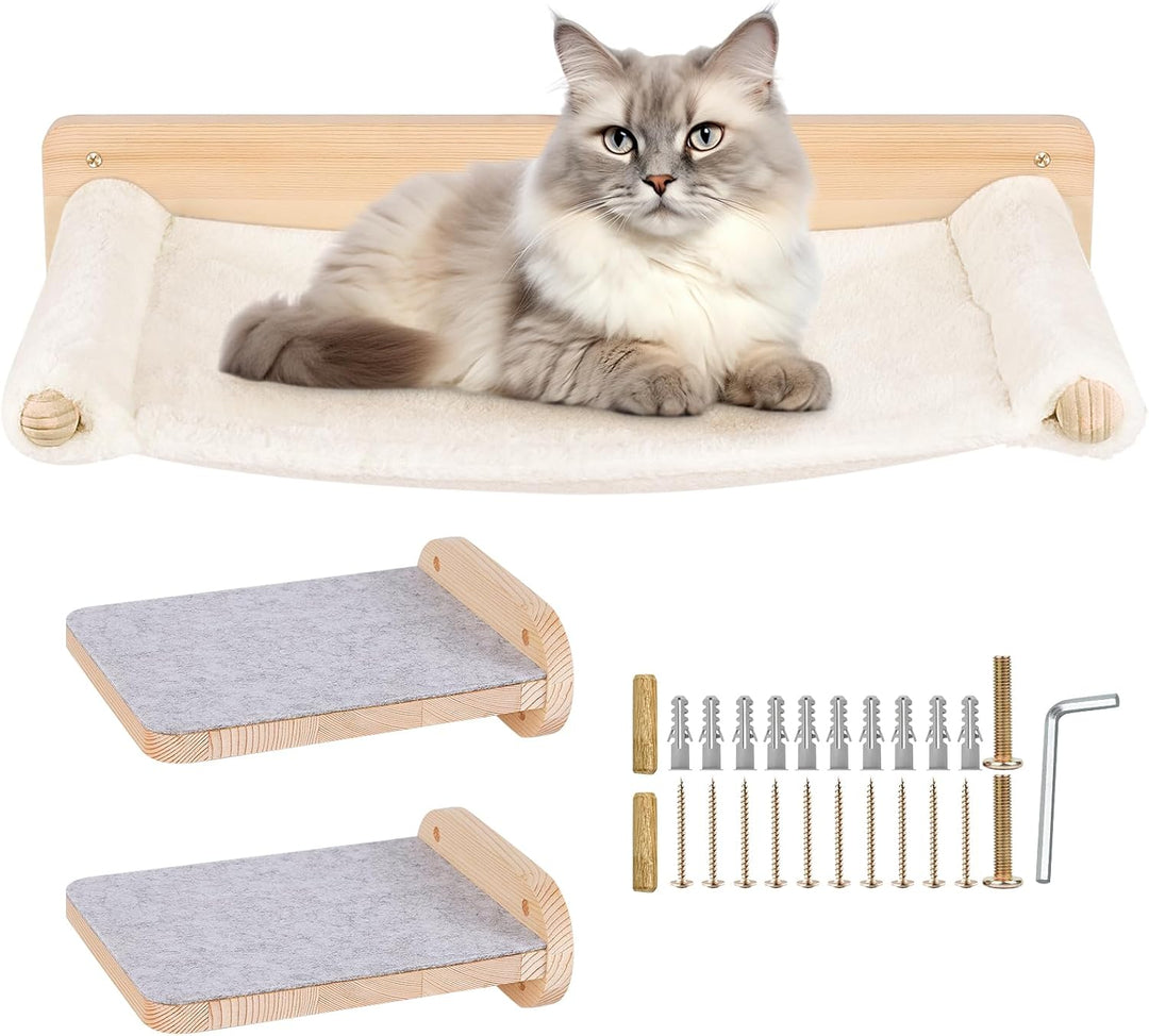 Katzenhängematte zur Wandmontage, Katzenhängematte, Stabiles Kängematten Katzen Wand bis zu 35kg, Kl