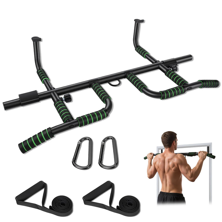 Klimmzugstange Türrahmen Ohne Schrauben, Pull Up Bar Door Frame mit 10 Griffpositionen für Vielseiti