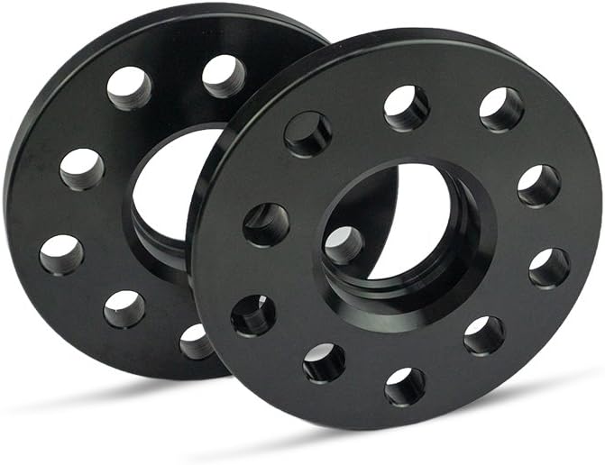 SCC Spurverbreiterung 12199W - schwarz eloxiert - LK: 130/5 NLB: 71,6 - 15mm - 2 Stück 15mm schwarz,