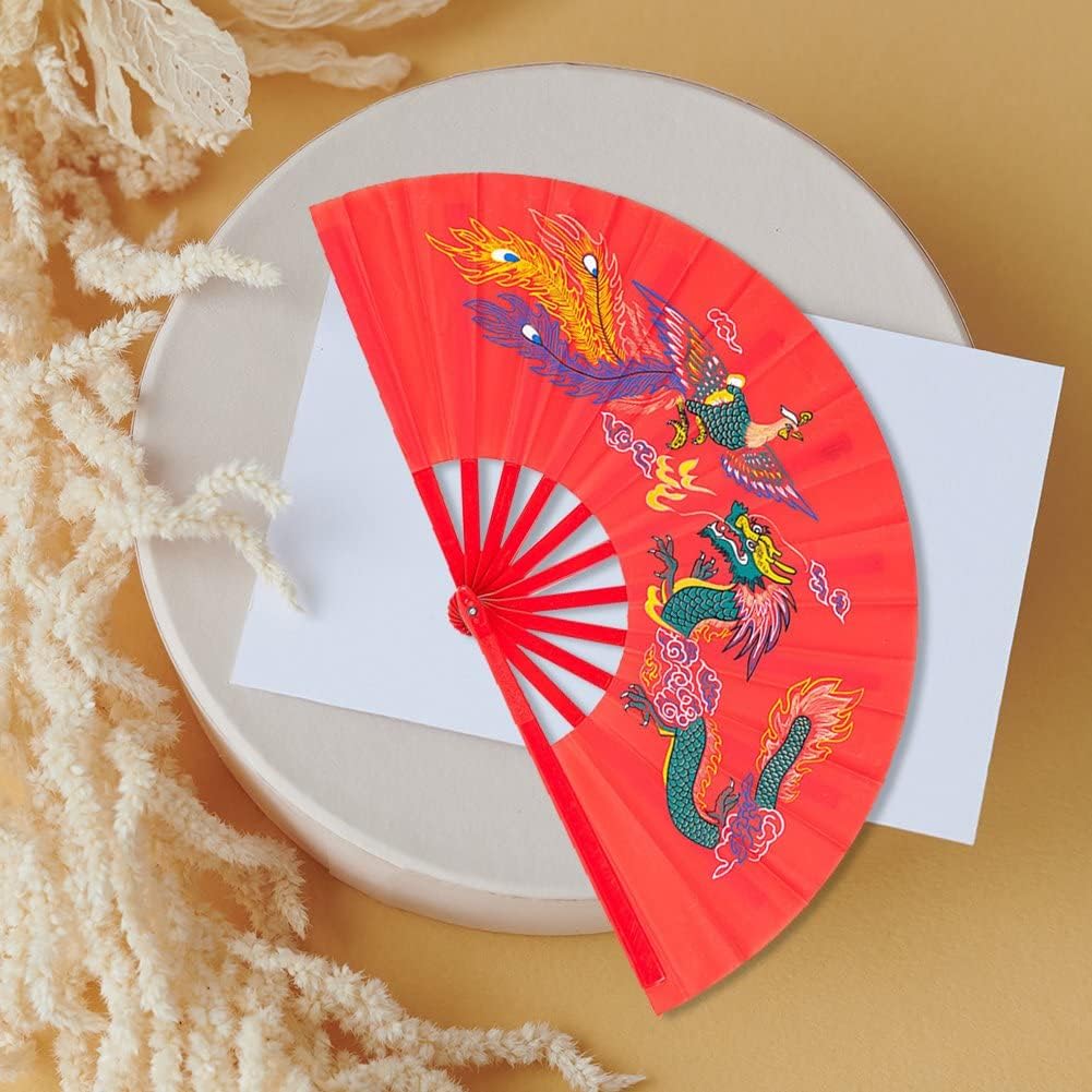 Chinesische Tai -Fans 2pcs Arts Tanzpraxis Performance Handheld Fan Rechts Links Falten Fan Für Männ
