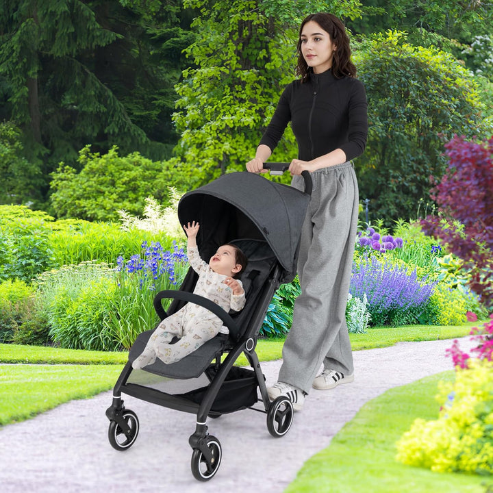 DREAMADE Kinderwagen, Buggy faltbar & tragbar mit verstellbarer Rückenlehne, Reisebuggy mit EVA-Räde