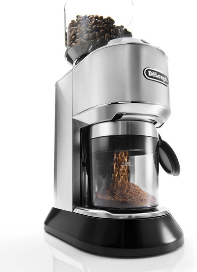 De'Longhi Dedica KG 521.M Elektrische Kaffeemühle, 2,1" LCD Display mit Aroma Funktion, Vollmetallge