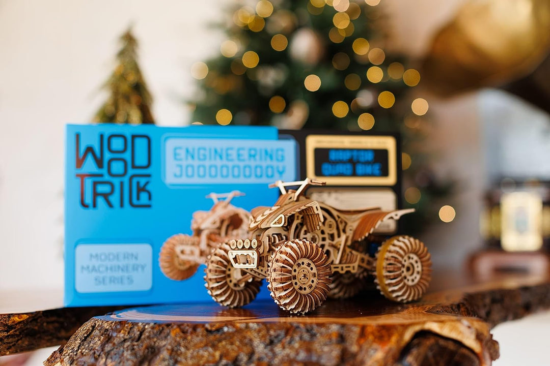 Wood Trick Quad Bike 3D Holzpuzzles zum Bauen für Erwachsene und Kinder – Fährt bis zu 30 Fuss – Hol