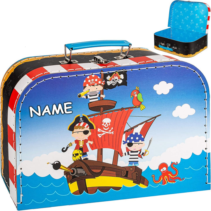 alles-meine.de GmbH Koffer/Kinderkoffer - GROss - Pirat & Piratenschiff - 29 cm - ideal für Spielzeu