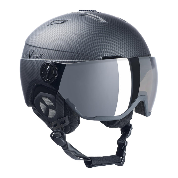 Black Crevice Skihelm Calgary I Skihelm mit Visier im Pilotenstyle I Skihelm Herren &amp; Damen I Skihel