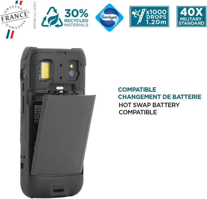 Mobilis Verstärkte Schutzhülle für Honeywell CT47, Robuste Hülle für Honeywell CT47 Touchscreen-Comp