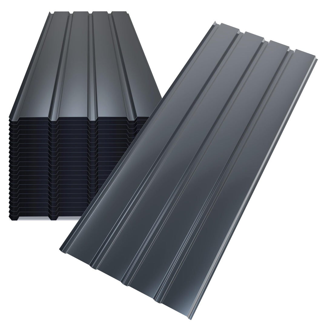 Mondeer Trapezbleche, 24 Stück Wellblechplatten für dach, 115 x 45 cm, 12m², Geeignet für Carportdäc