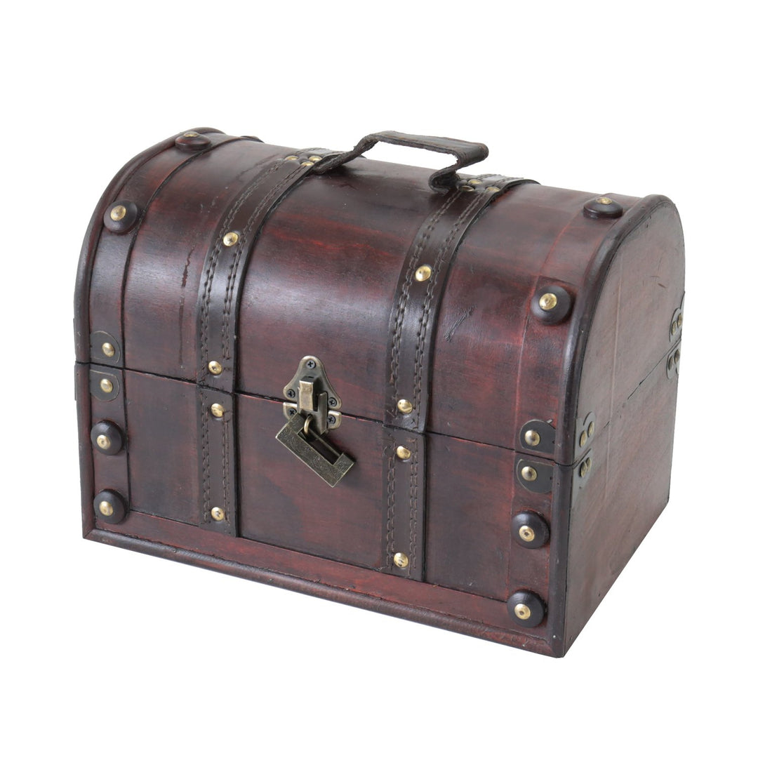 HMF 6404-130 Schatztruhe aus Holz mit Schloss | 30 x 20 x 22 cm | Klein | Italien 30 cm, Italien, 30