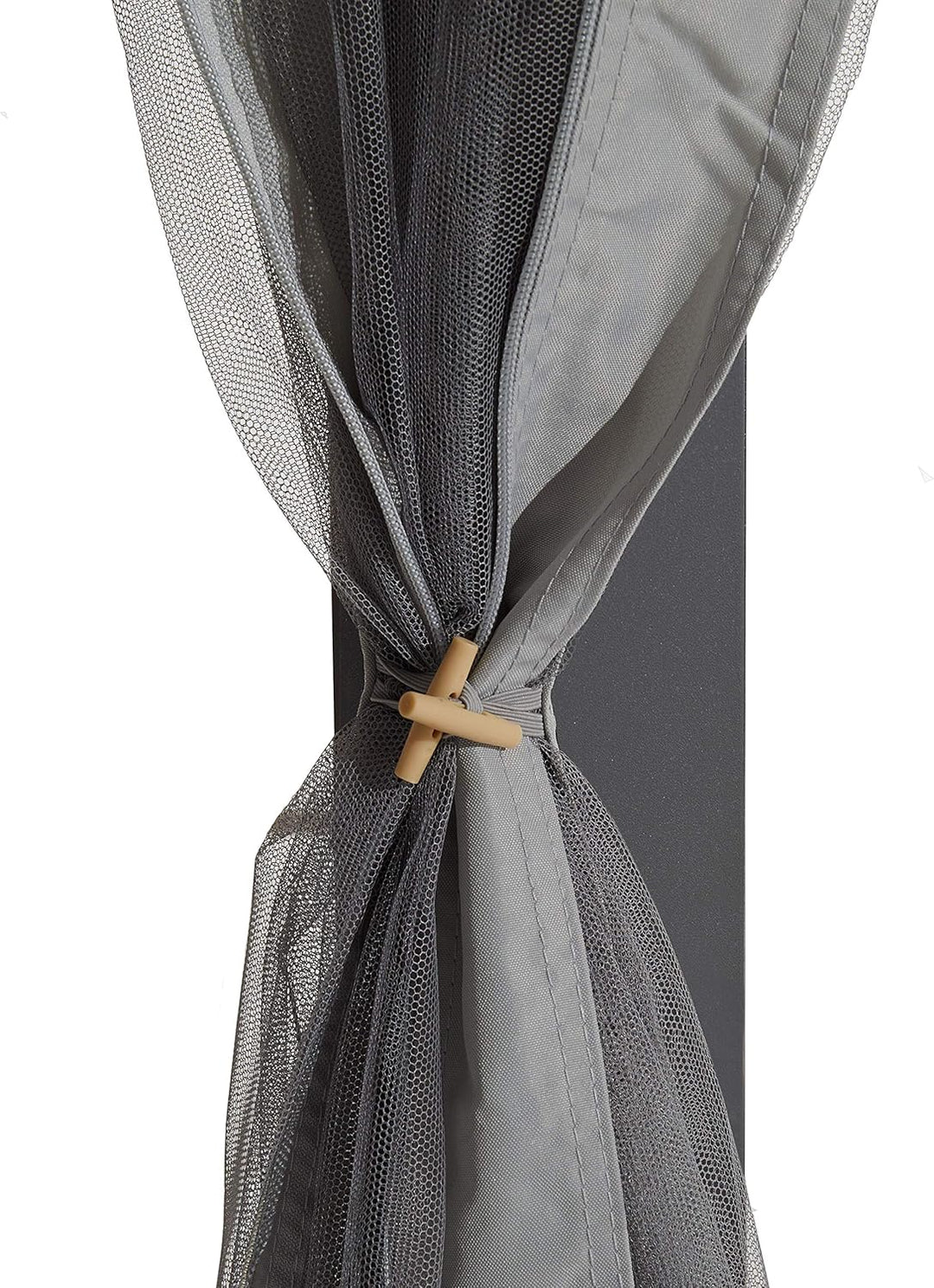 Moskitonetz für Gartenpavillon Sunset Classic 3x3 m - Polyester - Insektengitter inkl. Ringe, mit Re