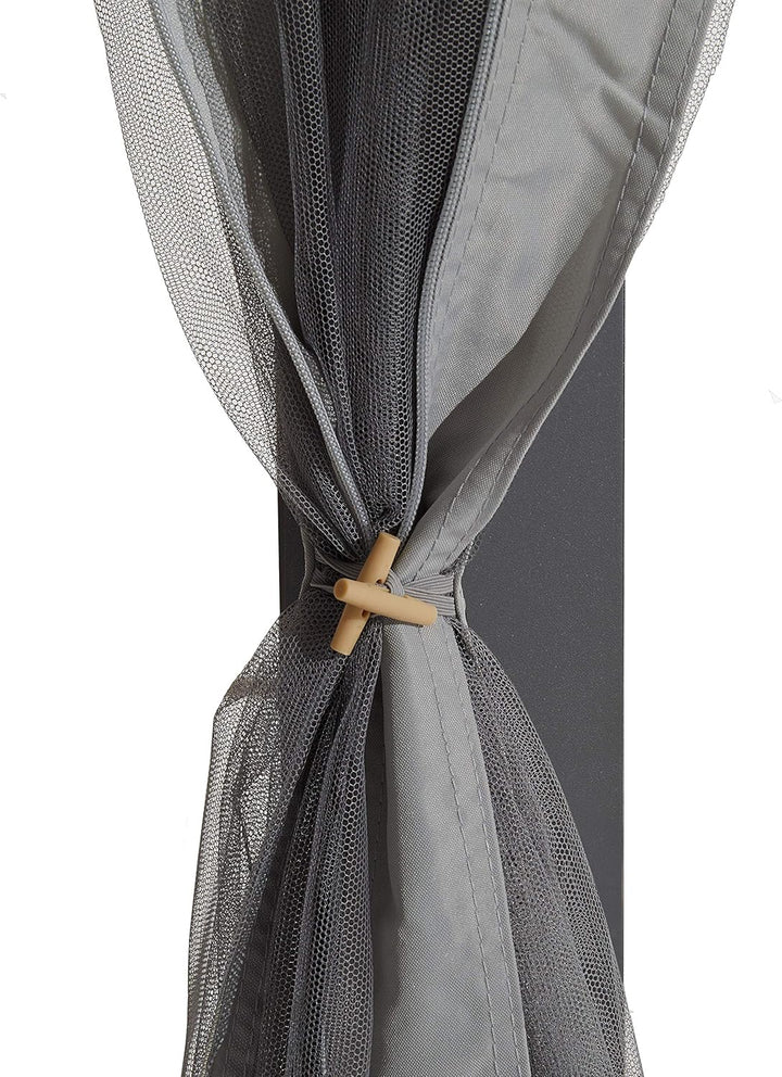 Moskitonetz für Gartenpavillon Sunset Classic 3x3 m - Polyester - Insektengitter inkl. Ringe, mit Re