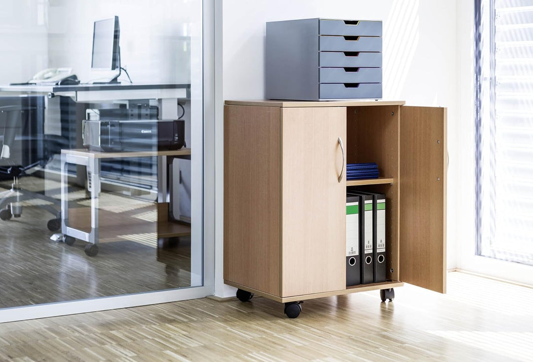Durable Multifunktionswagen 74/53 geschlossen, Buche, 311547 Geschlossen Buche, Geschlossen Buche
