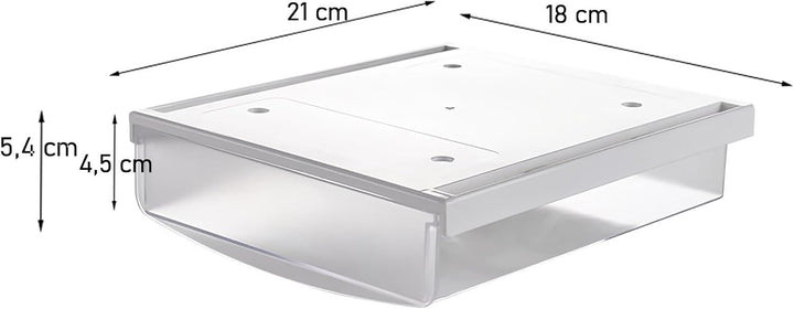 TUKA 4X 1,7L Unterschreibtisch-Schubladen 21x18x5,4cm, Selbstklebende Schubladen, Versteckte Unterba