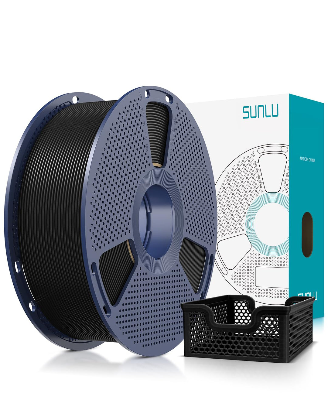 SUNLU PLA Plus 2.0 Schnelles 3D Drucker Filament 1.75mm, Upgrade PLA+ Filament für Schnelldruck (50-