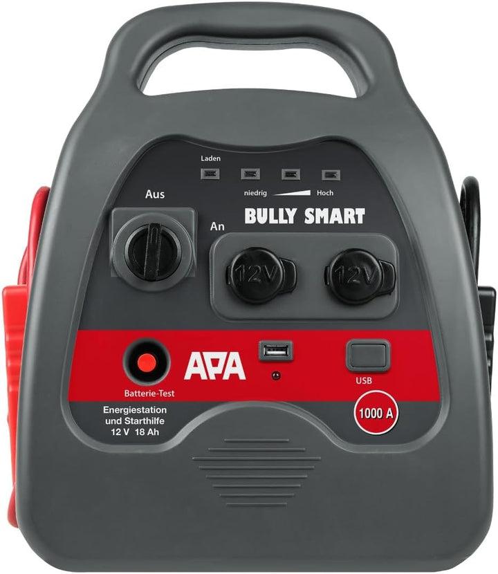 APA 16644 Starthilfe Power Pack Bully SMART, Polzangen isoliert, 12V/1000 A Starthilfe 1000 A, Start