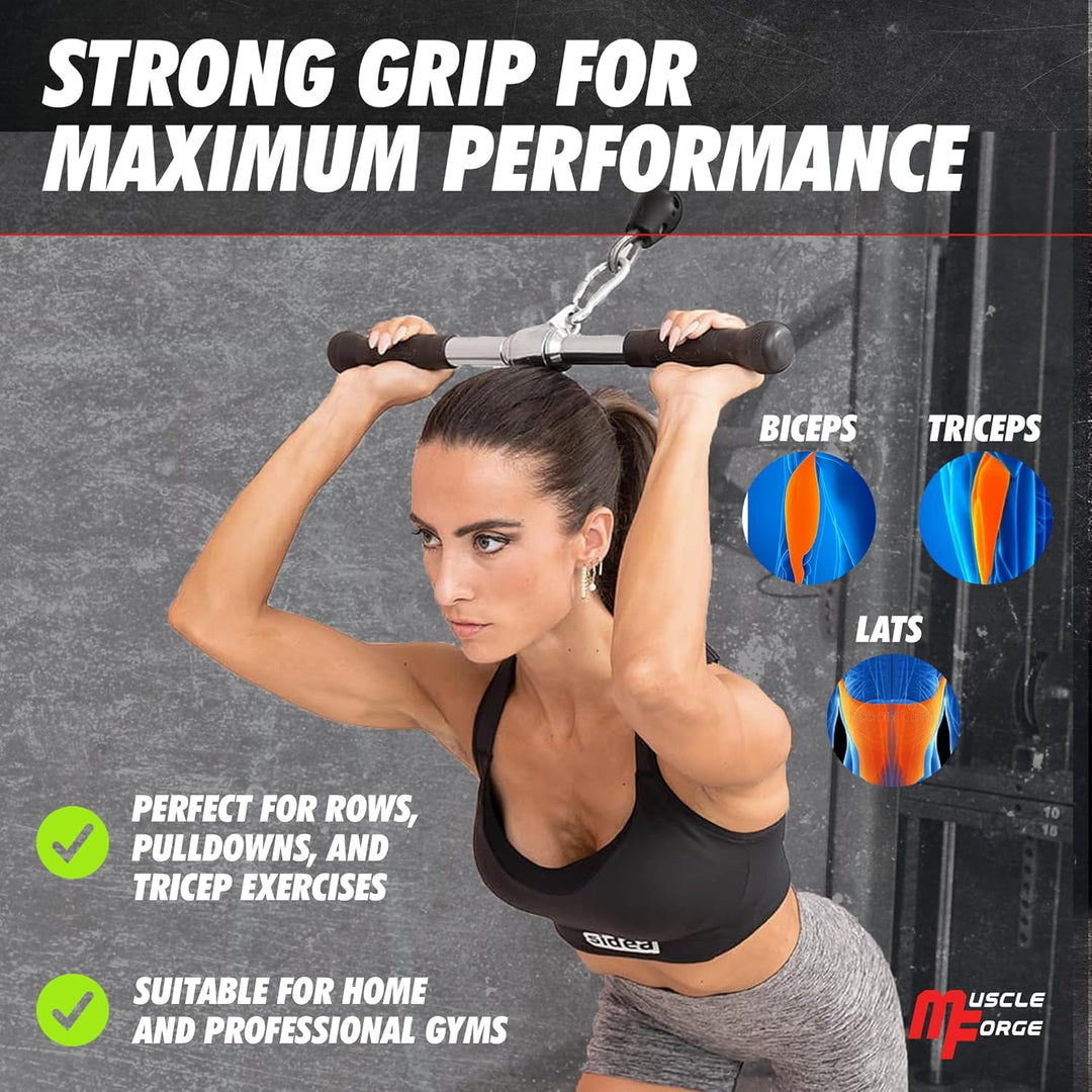 MuscleForge® Aufsatz für Latzug, Seilzug, Griff mit Drehbarem für Kabelmaschine, Kabelzug Griff für