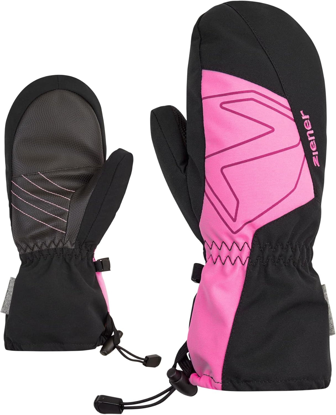 Ziener Jungen Lavalino Ski-Fäustling/Wintersport | wasserdicht, extra warm, Wolle 6.5 black.fuchsia