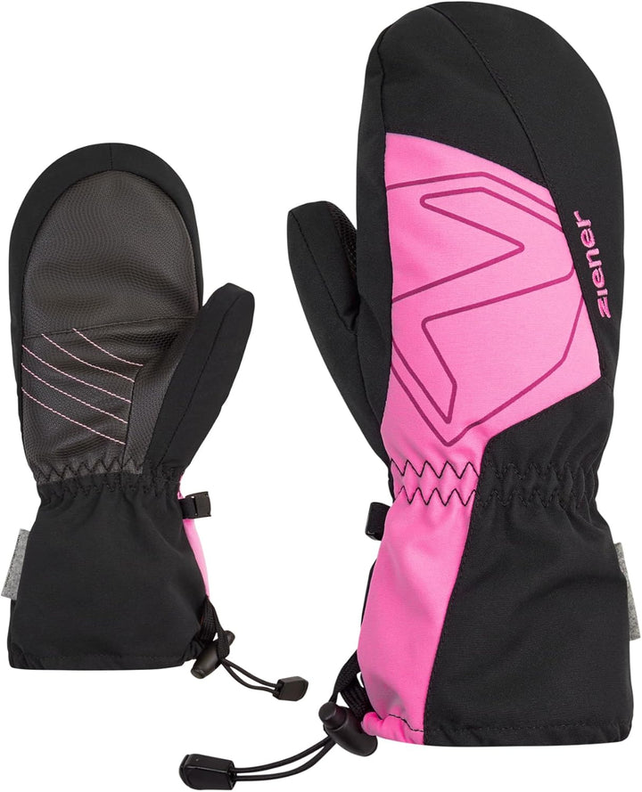 Ziener Jungen Lavalino Ski-Fäustling/Wintersport | wasserdicht, extra warm, Wolle 6.5 black.fuchsia