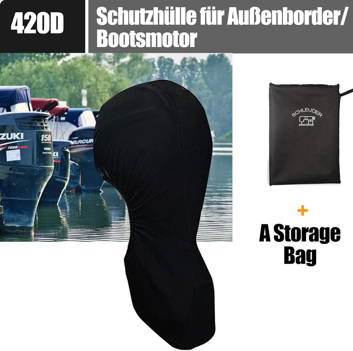 Aussenborder Abdeckung Bootsmotorabdeckung, 420D Aussenborder Schutzhülle mit UV-Beschichtung, Wasse