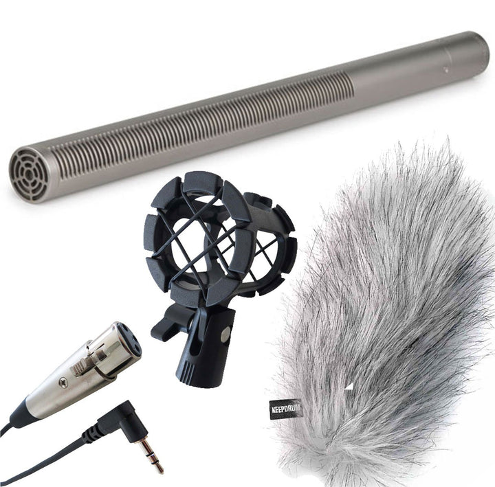 Rode NTG-3 Richtrohr-Mikrofon + keepdrum Fell-Windschutz - Spinne – XLR/TRS Kabel