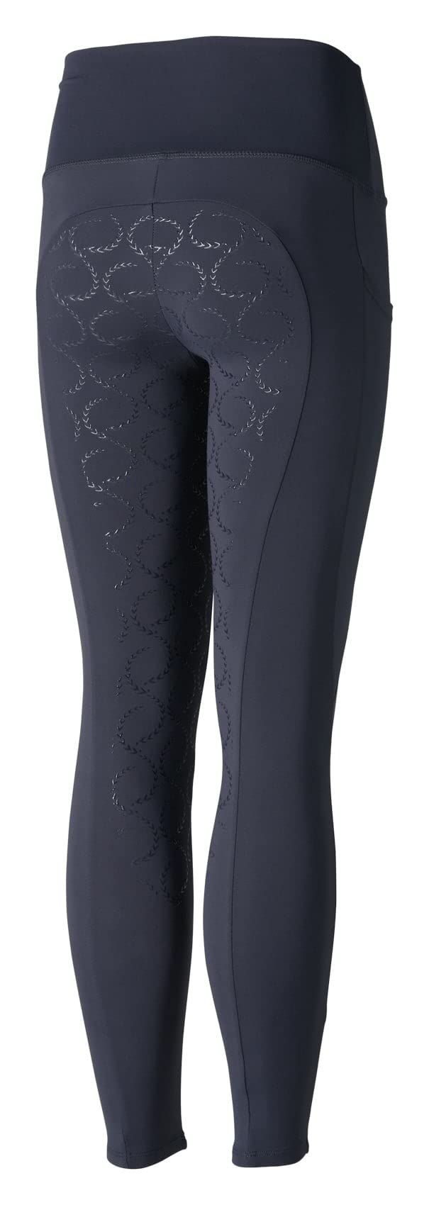 HORZE Kinder Reitleggings Gillian, Vollbesatzreitleggings Mädchen mit Handytasche Dunkles Marineblau