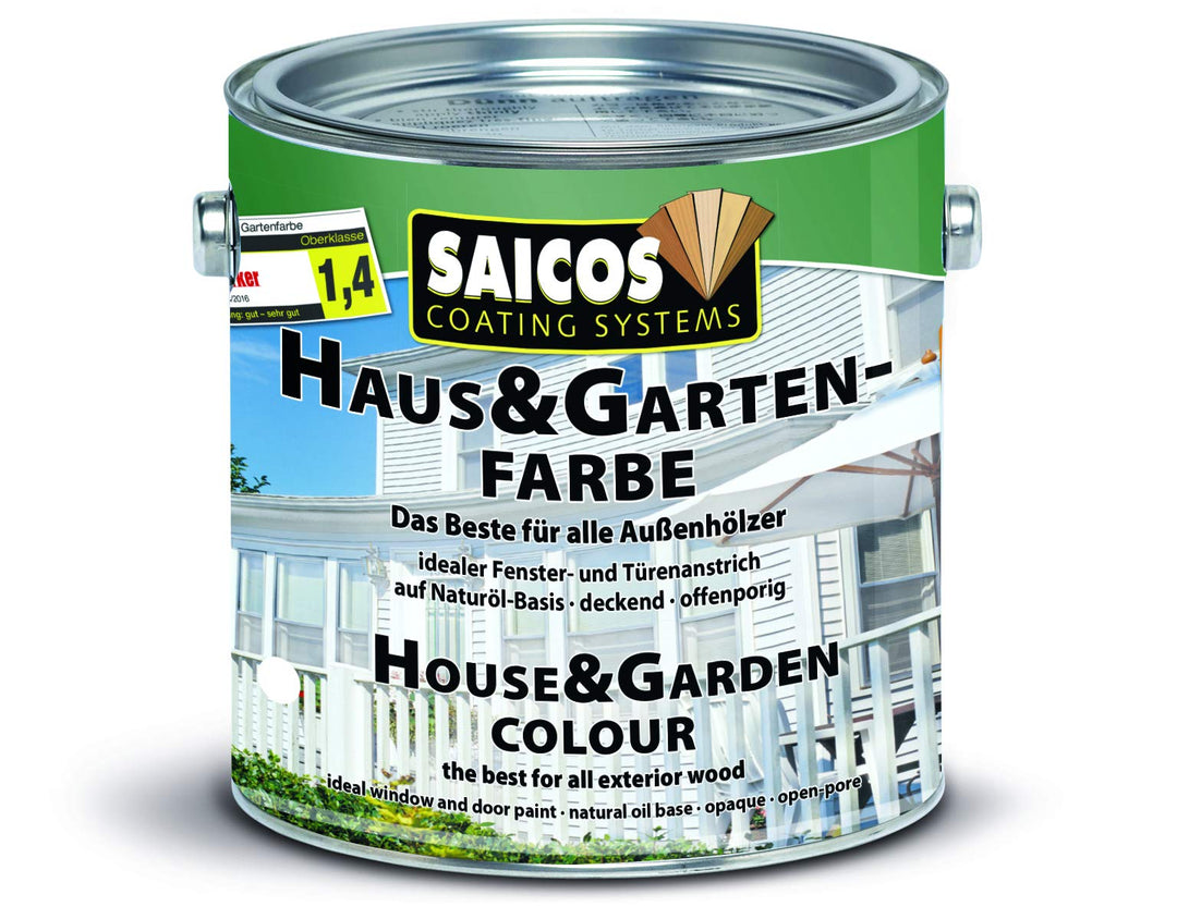 Saicos Colour GmbH 500 2310 Haus und Gartenfarbe, Bordeauxrot, 2,5 Liter, 2,5 Liter
