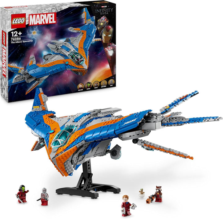 LEGO Marvel Guardians of The Galaxy: Die Milano, baubares Raumschiff-Modell mit 4 Superhelden-Minifi