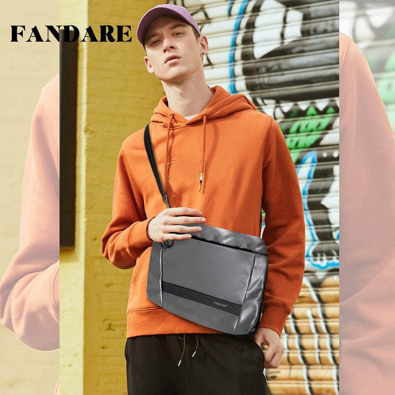 FANDARE Umhängetasche Herren Arbeitstasche Erweiterbar Messenger Bag Schultertasche Herrentasche Kur