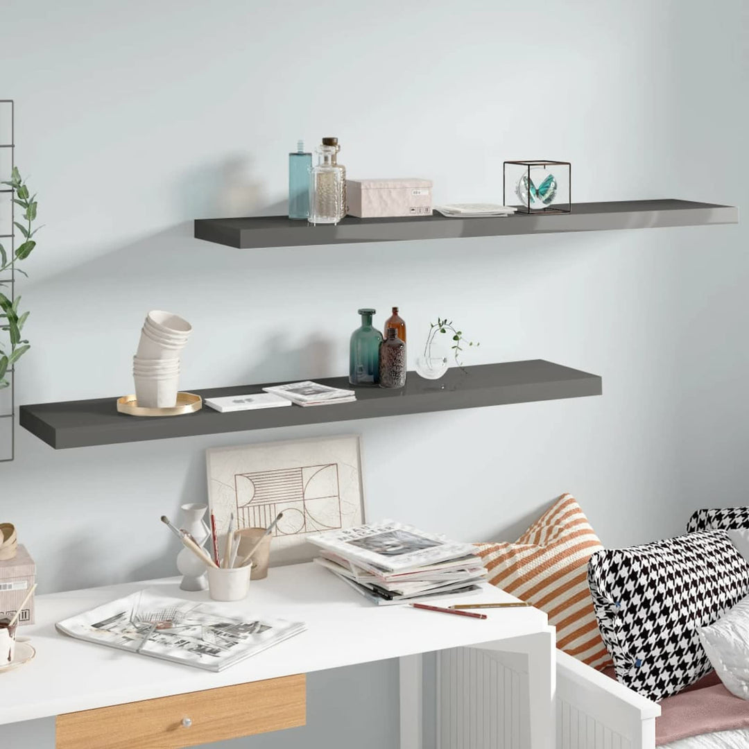 Tidyard 2 STK. Schwebende Wandregale Wandboard Bilderleiste Bücherregal Schweberegal Hängeregal Büro