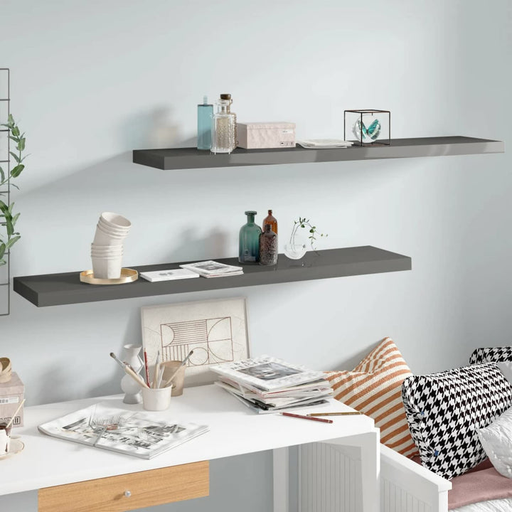 Tidyard 2 STK. Schwebende Wandregale Wandboard Bilderleiste Bücherregal Schweberegal Hängeregal Büro