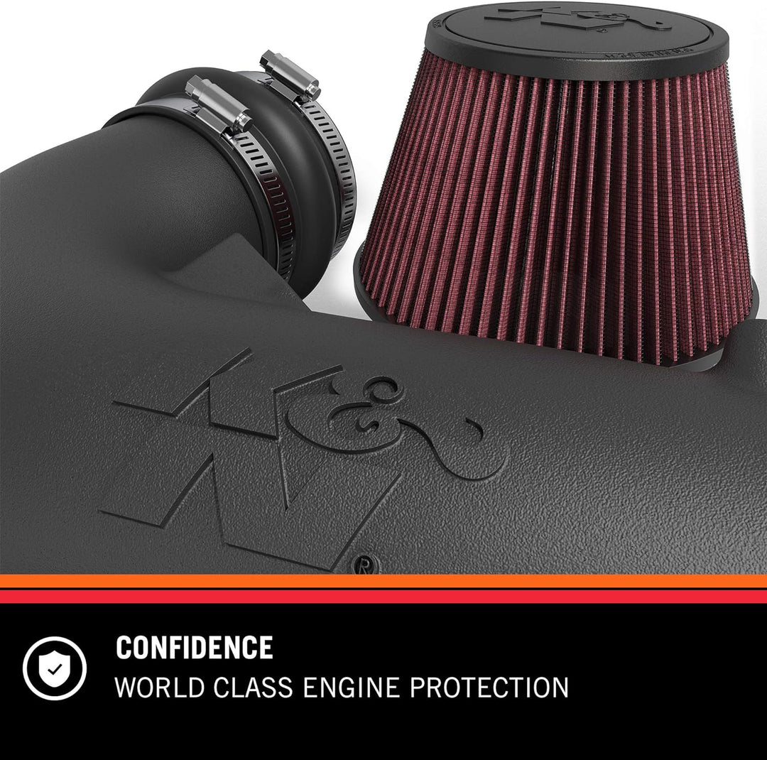 K&N 57-0655 Waschbarer und wiederverwendbarer KFZ Hochleistungsluftfiltersystem