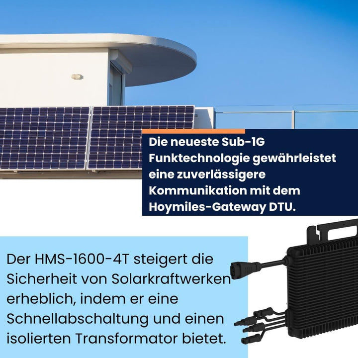 Hoymiles HMS-1600-4T - HMS 1600 Hoymiles Wechselrichter für Ihr Solar Balkonkraftwerk 1600W I Micro