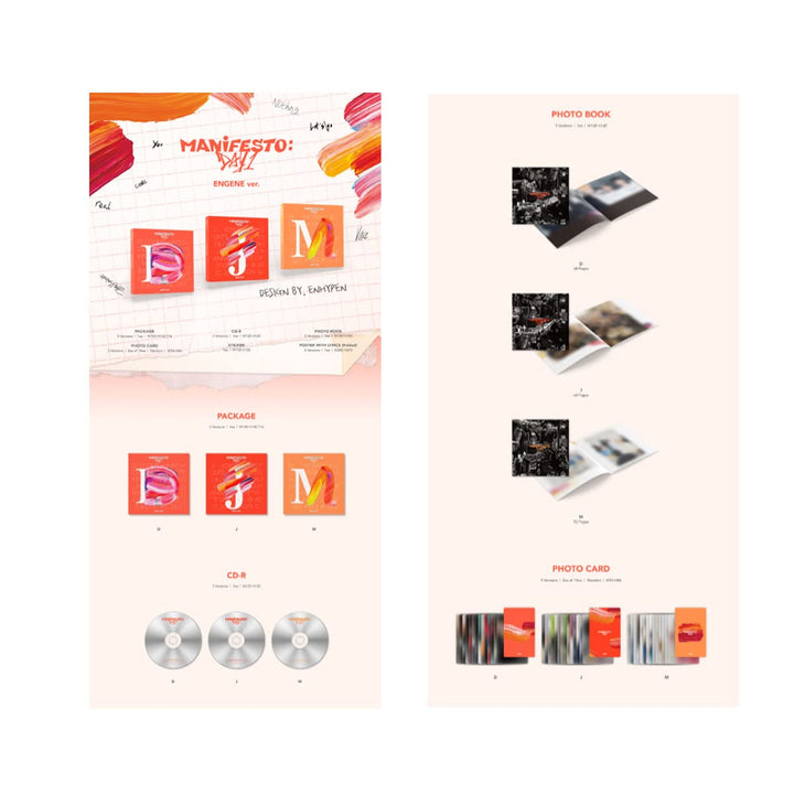 DREAMUS ENHYPEN Album – Manifesto: Tag 1 (ENGENE Version Set) 3 Album