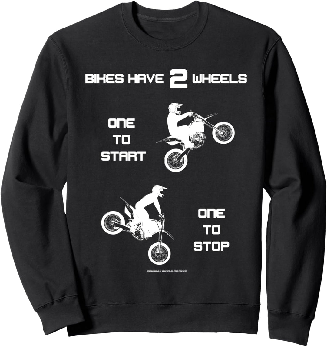 Motorrad, Enduro, Freestyle, Wheelie, Stoppie, Motorcross, Fahrrad Sweatshirt