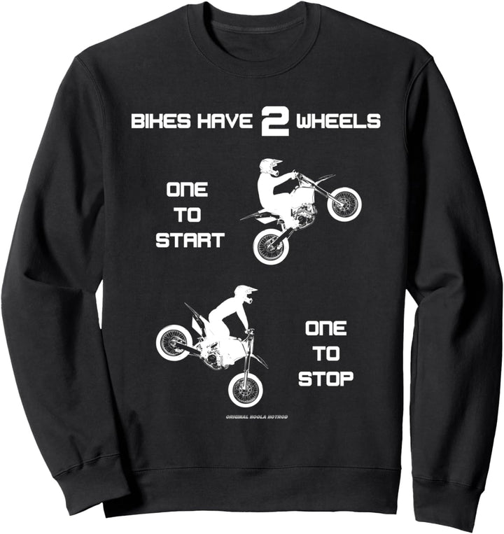 Motorrad, Enduro, Freestyle, Wheelie, Stoppie, Motorcross, Fahrrad Sweatshirt