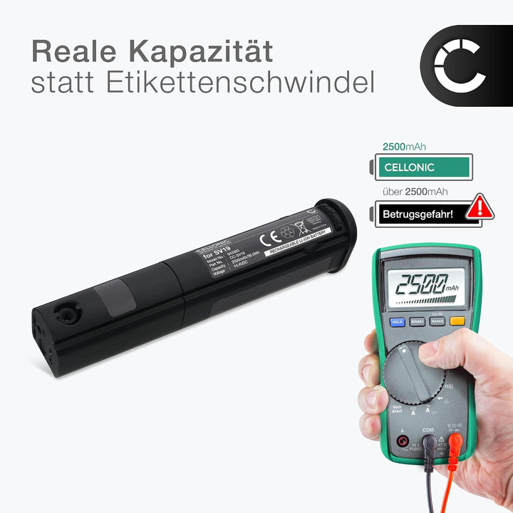 CELLONIC 1x Akku kompatibel mit Dyson Omni-Glide, 414127-02 | 1x, (2500mAh-14.4V-Lithium-Ionen), Sta