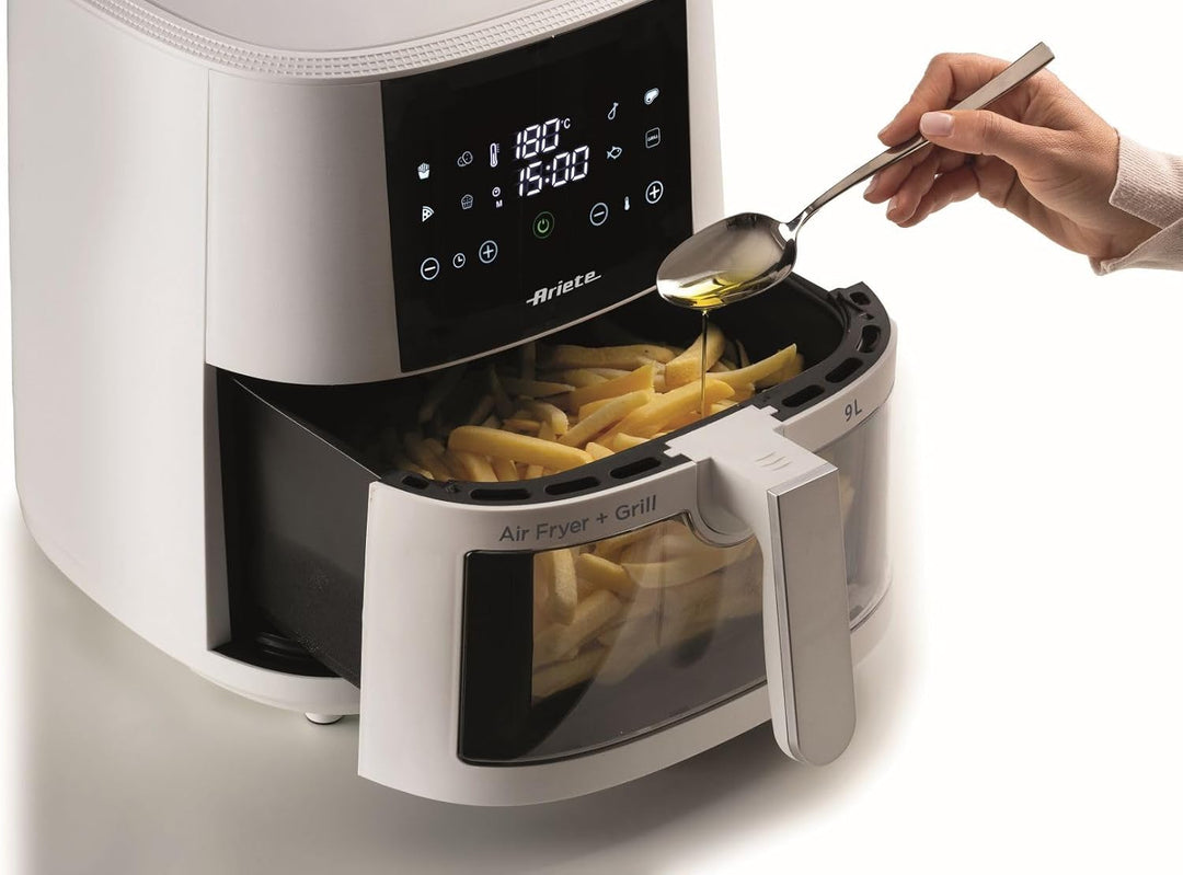 Ariete 4630 Luftfritteuse 9 l, 1500 W, Fassungsvermögen 9 l, Kochkapazität 3,5 kg, 8 voreingestellte