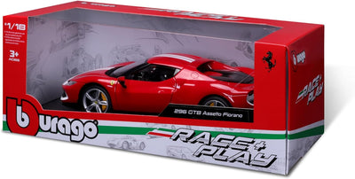 Bburago Ferrari 296GTB Assetto Fiorano: Modellauto im Massstab 1:18, Ferrari Race & Play Serie, Koff