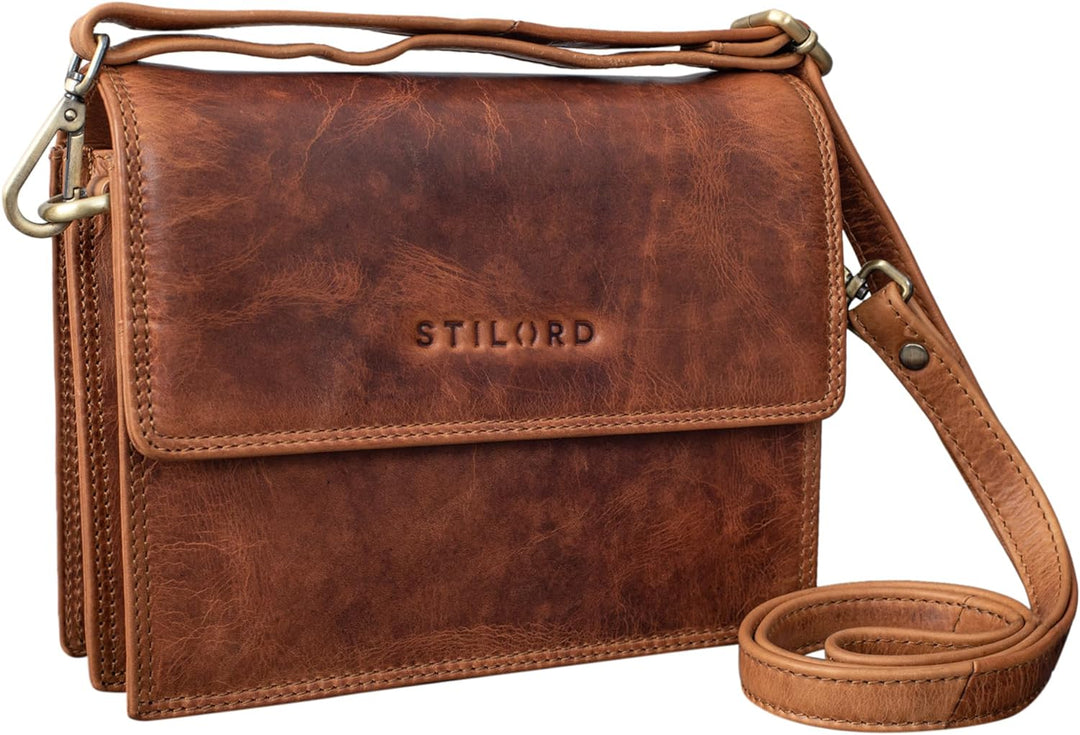 STILORD 'Aleia' Handtasche Damen Leder klein - elegante Umhängetasche für Frauen mit Stil Kara - Cog