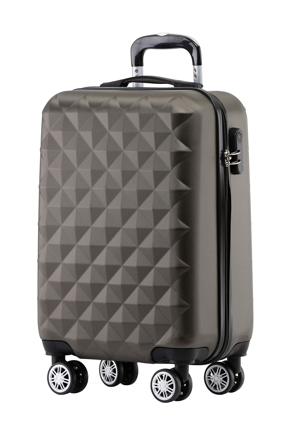 BEIBYE Zwillingsrollen 2066 Hartschale Trolley Koffer Reisekoffer Gepäck M-L-XL-Set (Coffee, M) Coff