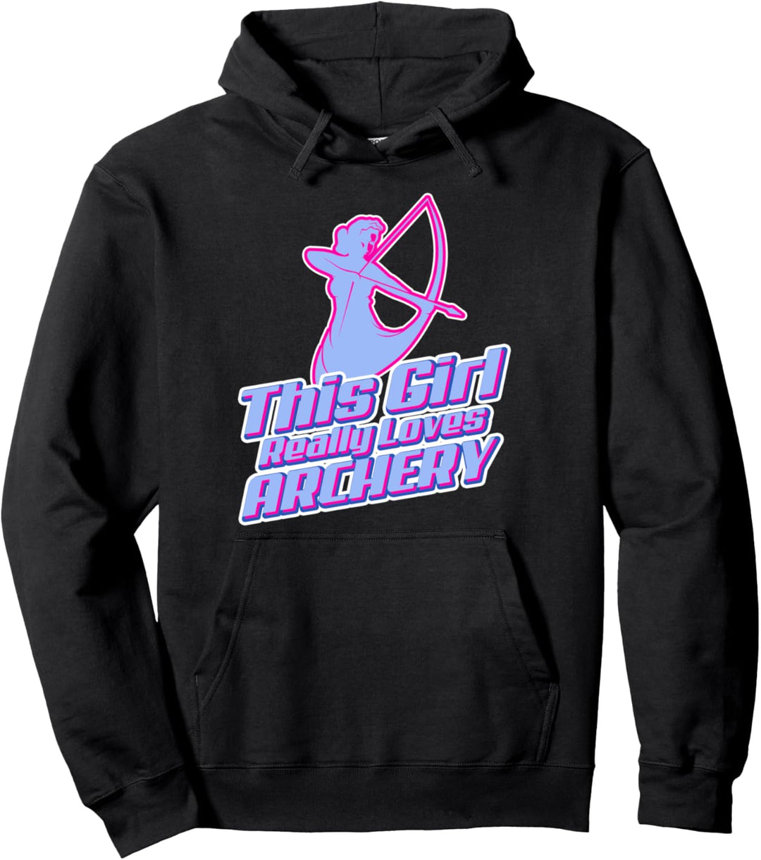 Damen Bogenschiessen Geschenk Bogenschützin Bogenschiessen Pullover Hoodie