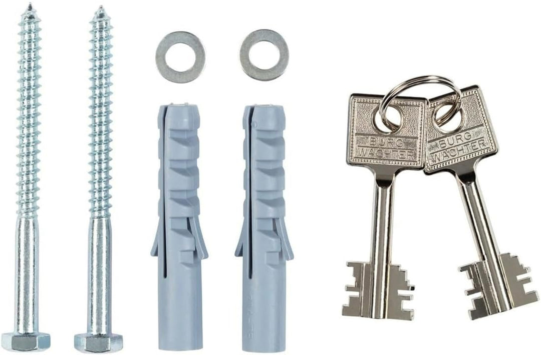 Burg Wächter Möbeltresor mit Schlüssel, Home-Safe, Sicherheitsstufe B, Feuerschutz DIN 4102, VdS-gep