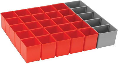 BOSCH ORG72-RED Organizer-Set für i-BOXX72, Teil des Click and Go Mobiltransportsystems 30-teilig, b