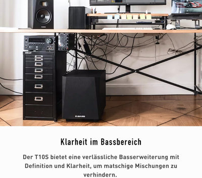 ADAM Audio T10S Subwoofer für Aufnahmen, Mischungen und Mastering in Studioqualität, T10S